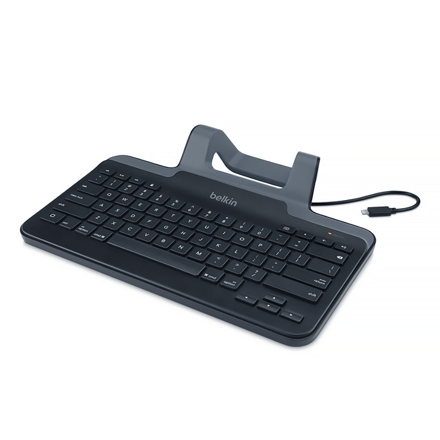 Belkin Wired Tablet Keyboard w/ Stand for iPad and Lightning Connector - Black (New)