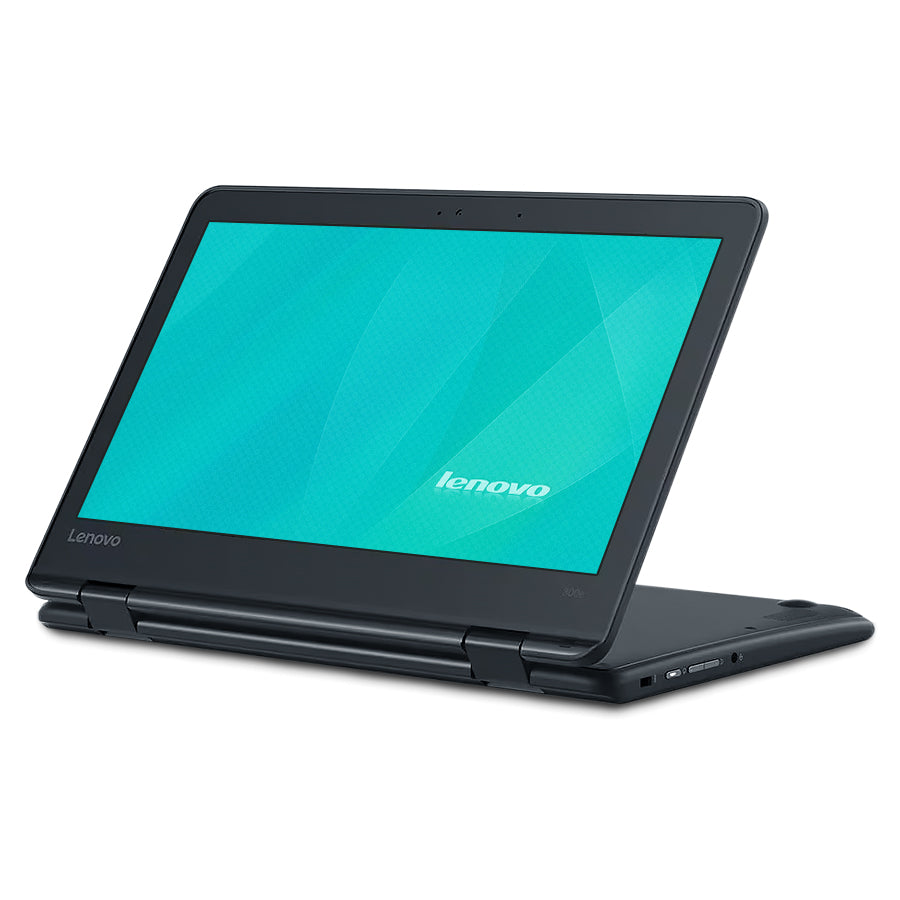 Lenovo 300e 2-in-1 Chromebook 11.6" AMD A53 1.7GHz 4GB RAM 32GB SSD - Black (Renewed)