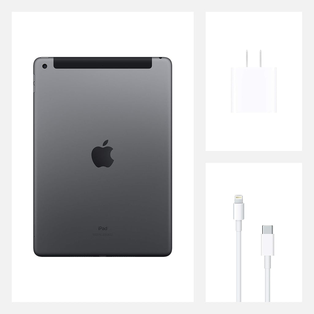 2020 Apple iPad 8 10.2" Display 32GB Storage Space Gray (Renewed) Bundle with (New) Bluetooth Earbuds